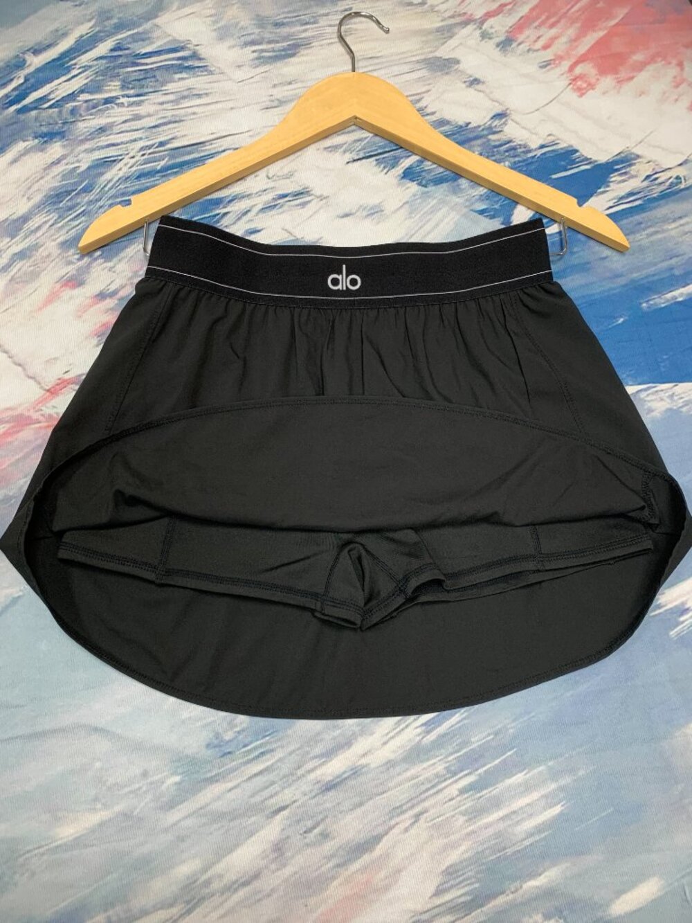 ALO Yoga Black Match Point Tennis Skirt XXS XS🎾Sophisticated Sporty Style - Picture 2 of 5